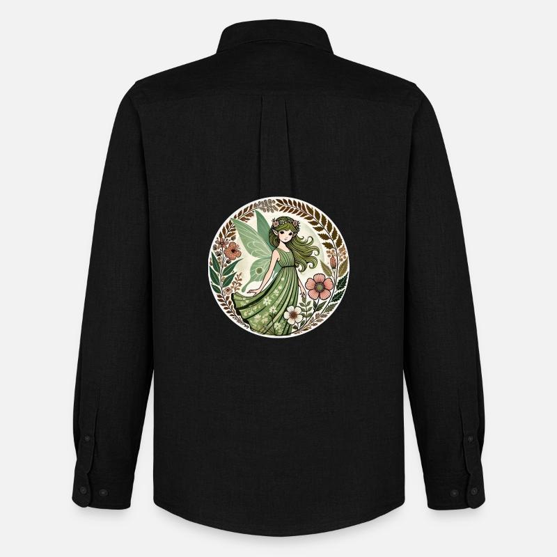 Verzauberte Waldfee Design - Männer Oxford Hemd von Stanley/Stella - Schwarz