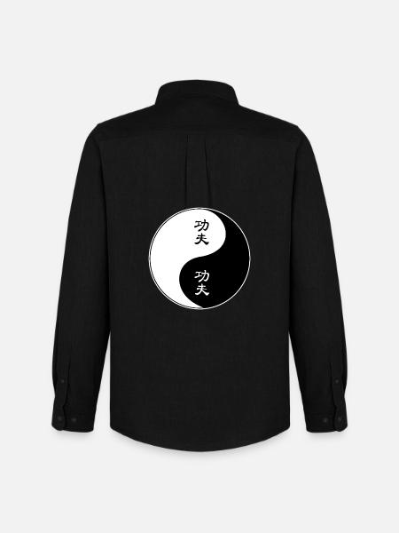 Yin Yang Kung Fu Symbol Design - Men's Oxford Shirt by Stanley/Stella - black