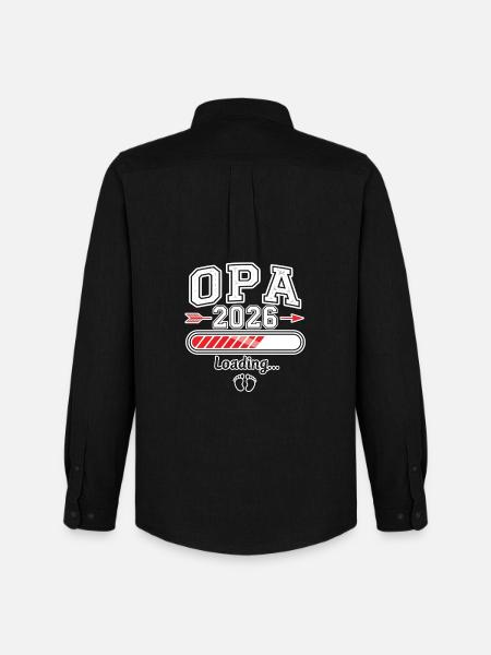 Opa 2026 Loading - Männer Oxford Hemd von Stanley/Stella - Schwarz