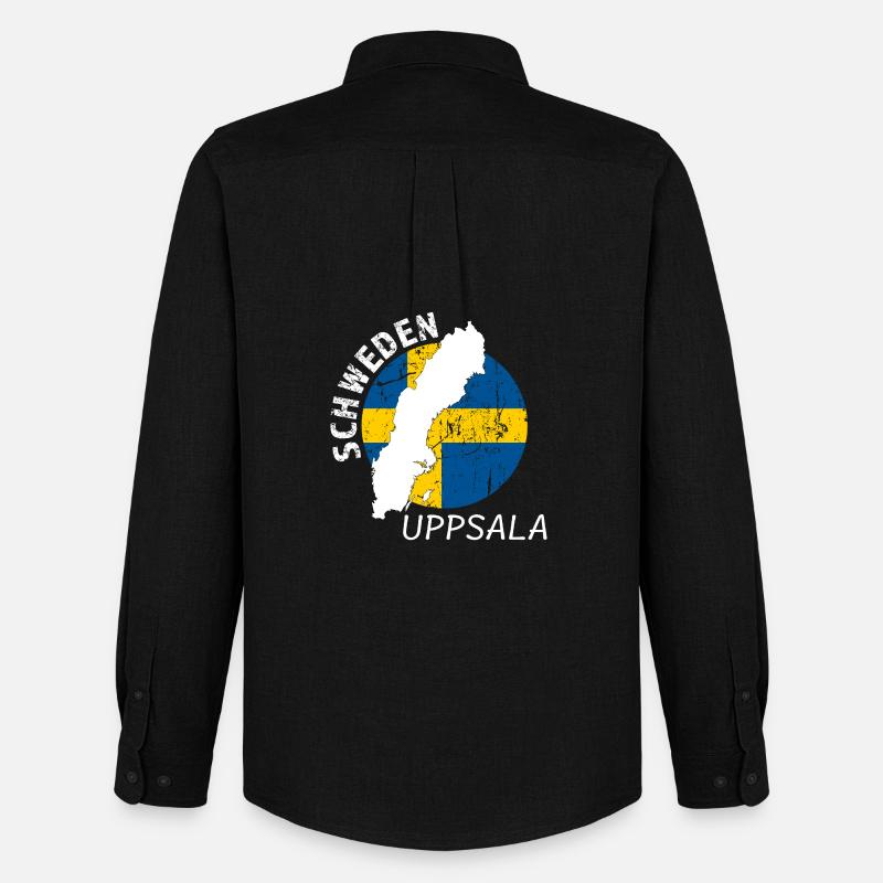 Uppsala - Männer Oxford Hemd von Stanley/Stella - Schwarz