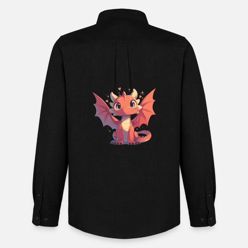 Drachen Drache - Männer Oxford Hemd von Stanley/Stella - Schwarz