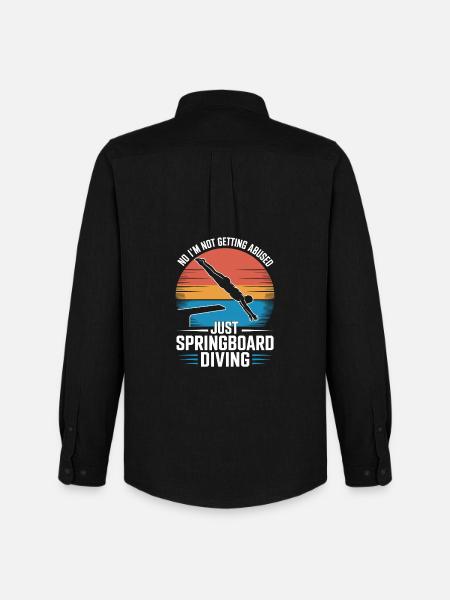 Diving diving board - Men's Oxford Shirt by Stanley/Stella - black