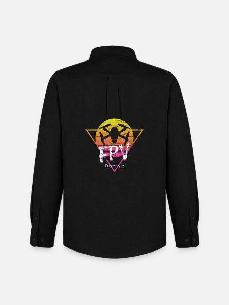 FPV freestyle drone - Men's Oxford Shirt by Stanley/Stella - black