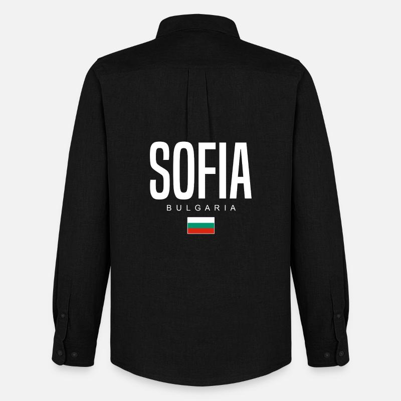 Sofia Bulgarien - Männer Oxford Hemd von Stanley/Stella - Schwarz