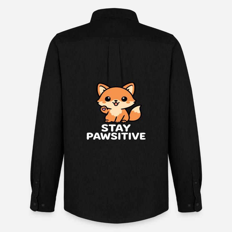 Pawsitiv - Männer Oxford Hemd von Stanley/Stella - Schwarz