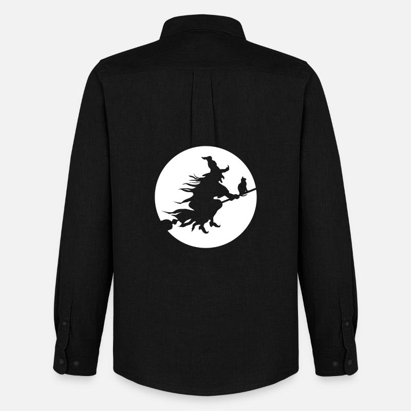 Hexe Halloween - Männer Oxford Hemd von Stanley/Stella - Schwarz