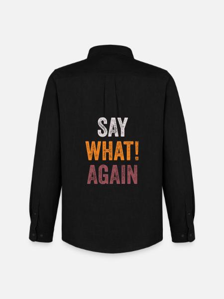 Pulp Fiction - Say What! Again - Men's Oxford Shirt by Stanley/Stella - black