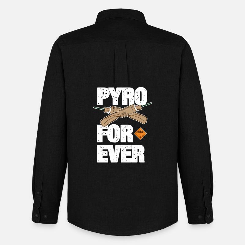 Pyro For Ever mit Trueno - Männer Oxford Hemd von Stanley/Stella - Schwarz