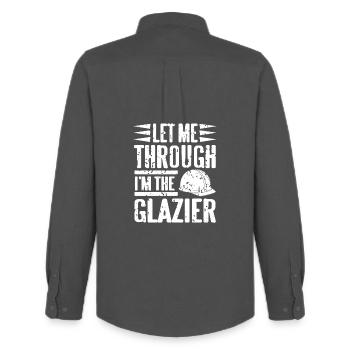 I Am Glaziering Today Leave Me Alone Humor - Männer Oxford Hemd von Stanley/Stella - Anthrazit - Hinten - AI Model Male 185 dark (185cm)