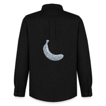 Snow Frost Diamond Banana - Men's Oxford Shirt by Stanley/Stella - black - Back - AI Model Male 185 dark (185cm)