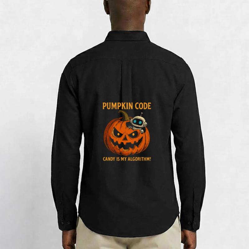 Pumpkin Code : Candy est mon algorithme ! Chemise Oxford homme Stanley/Stella