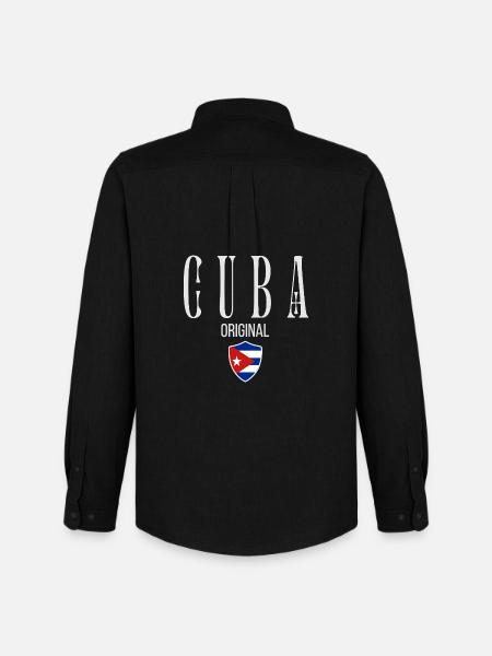 Cuban flag, proud Cuban - Men's Oxford Shirt by Stanley/Stella - black