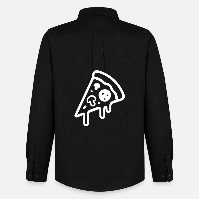 Pizza Symbol - Männer Oxford Hemd von Stanley/Stella - Schwarz