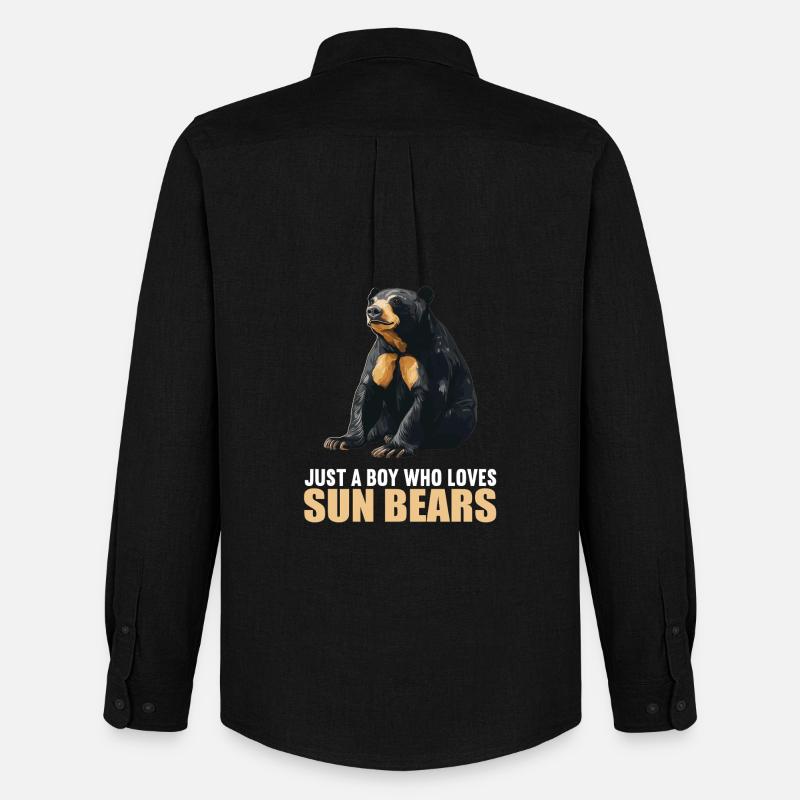 Sun Bear Malaienbär - Männer Oxford Hemd von Stanley/Stella - Schwarz