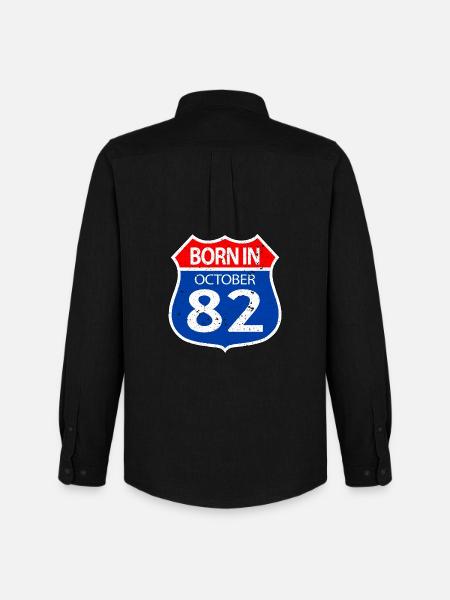 Born_in_October_82 - Men's Oxford Shirt by Stanley/Stella - black