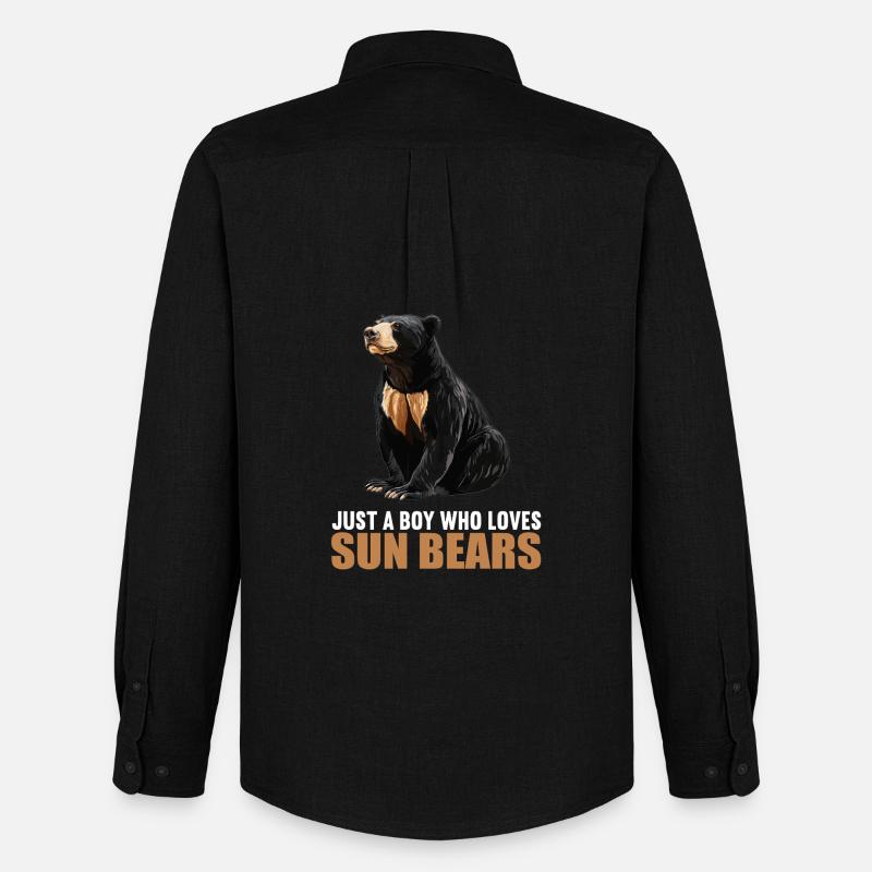 Sun Bear Malaienbär - Männer Oxford Hemd von Stanley/Stella - Schwarz