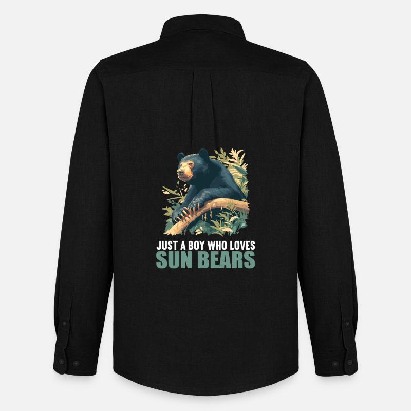 Sun Bear Malaienbär - Männer Oxford Hemd von Stanley/Stella - Schwarz