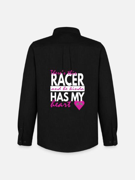 racer has my heart - Men's Oxford Shirt by Stanley/Stella - black