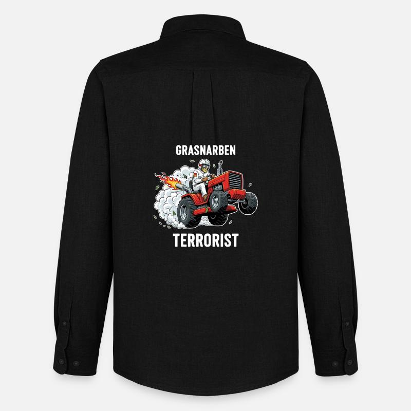 Grasnarben-Terrorist - Männer Oxford Hemd von Stanley/Stella - Schwarz