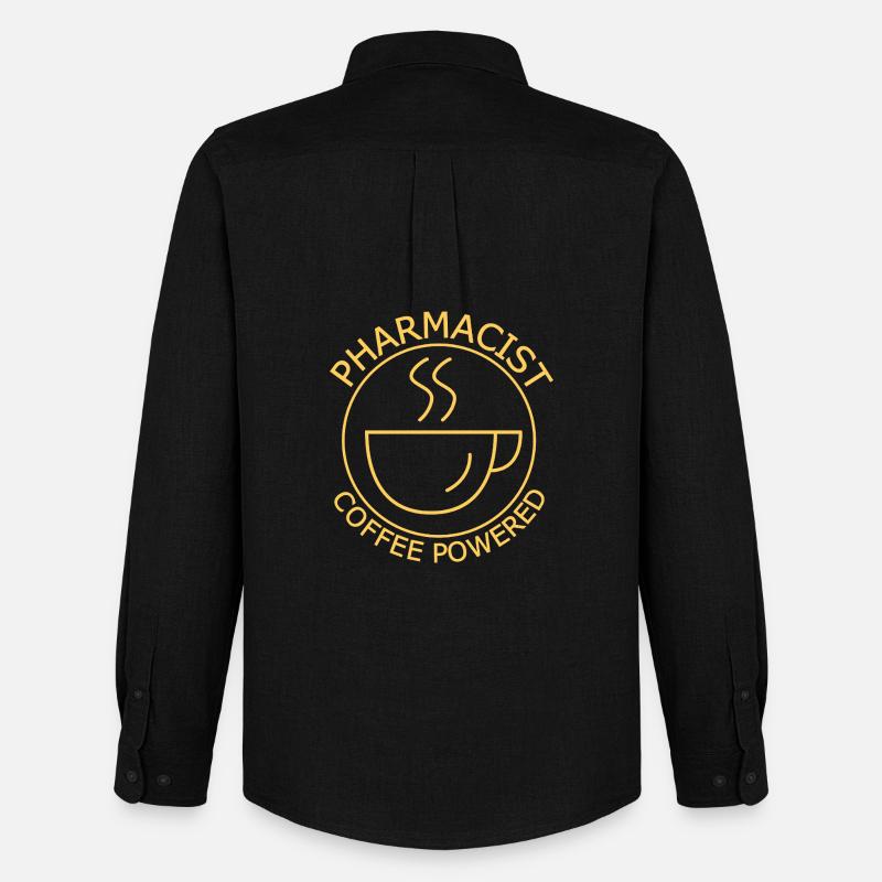 Pharmacist Coffee Powered  - Männer Oxford Hemd von Stanley/Stella - Schwarz