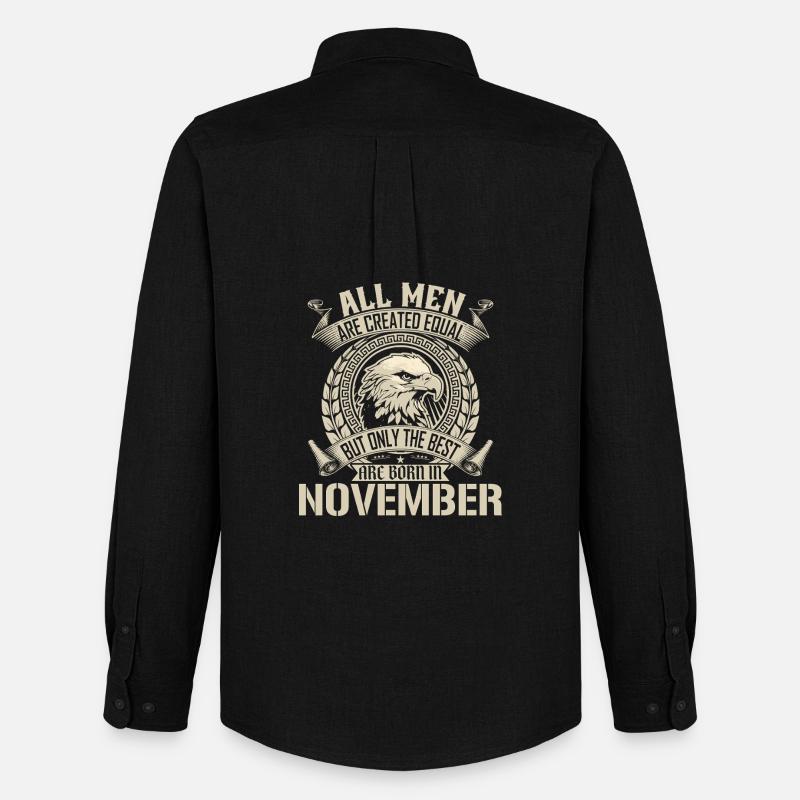 November Eagle Unity Design - Männer Oxford Hemd von Stanley/Stella - Schwarz