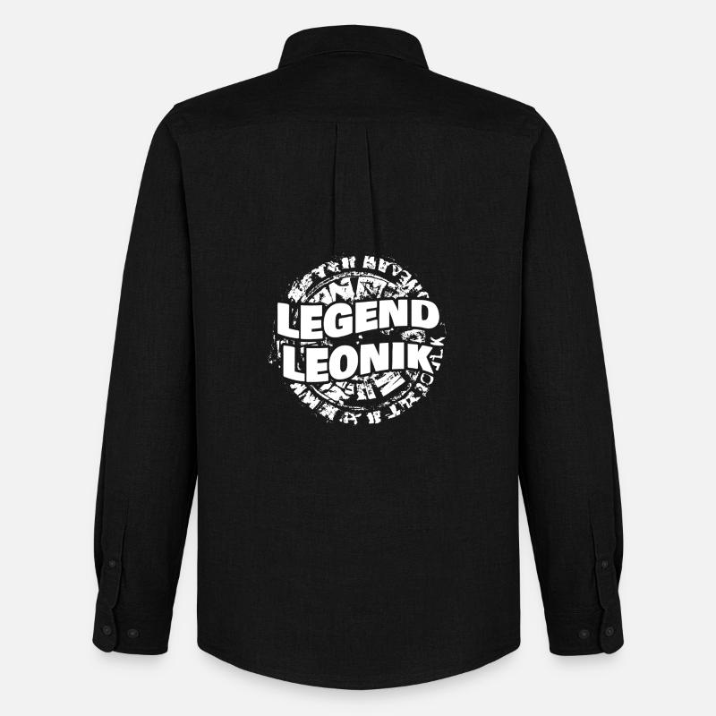 Mann Leonik - Männer Oxford Hemd von Stanley/Stella - Schwarz