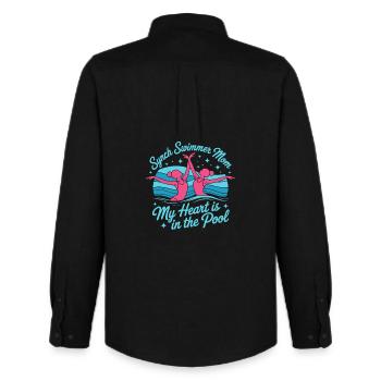 Synchronschwimmen Kunstschwimmen Wassersport - Männer Oxford Hemd von Stanley/Stella - Schwarz - Hinten - AI Model Male 185 dark (185cm)