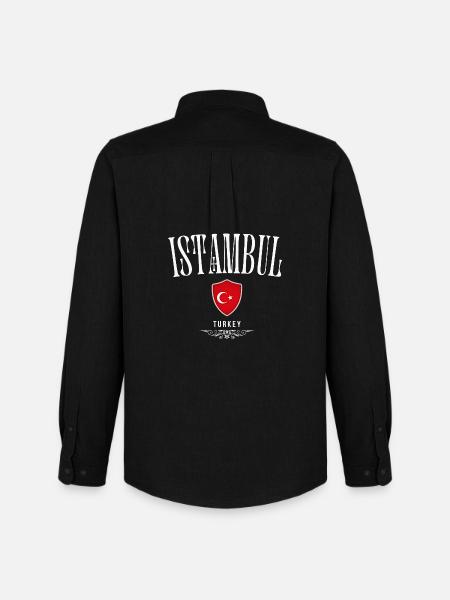 Istanbul Turkey, souvenir Istanbul - Men's Oxford Shirt by Stanley/Stella - black