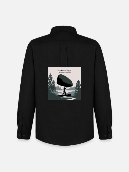 Empowered Balance Nature Success Motivational  - Men's Oxford Shirt by Stanley/Stella - black