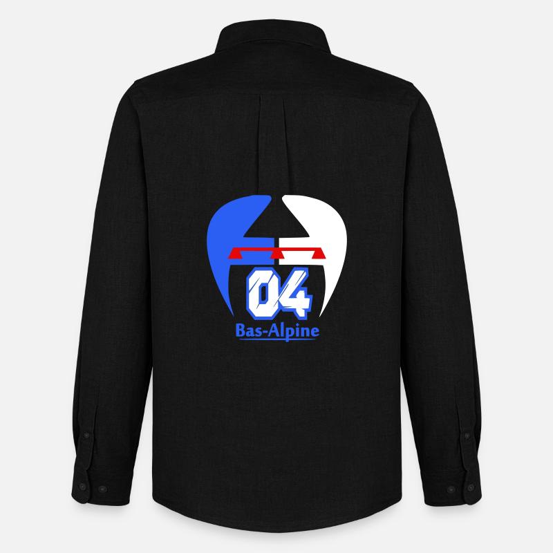 Logo von Bas-Alpine 04 - Männer Oxford Hemd von Stanley/Stella - Schwarz
