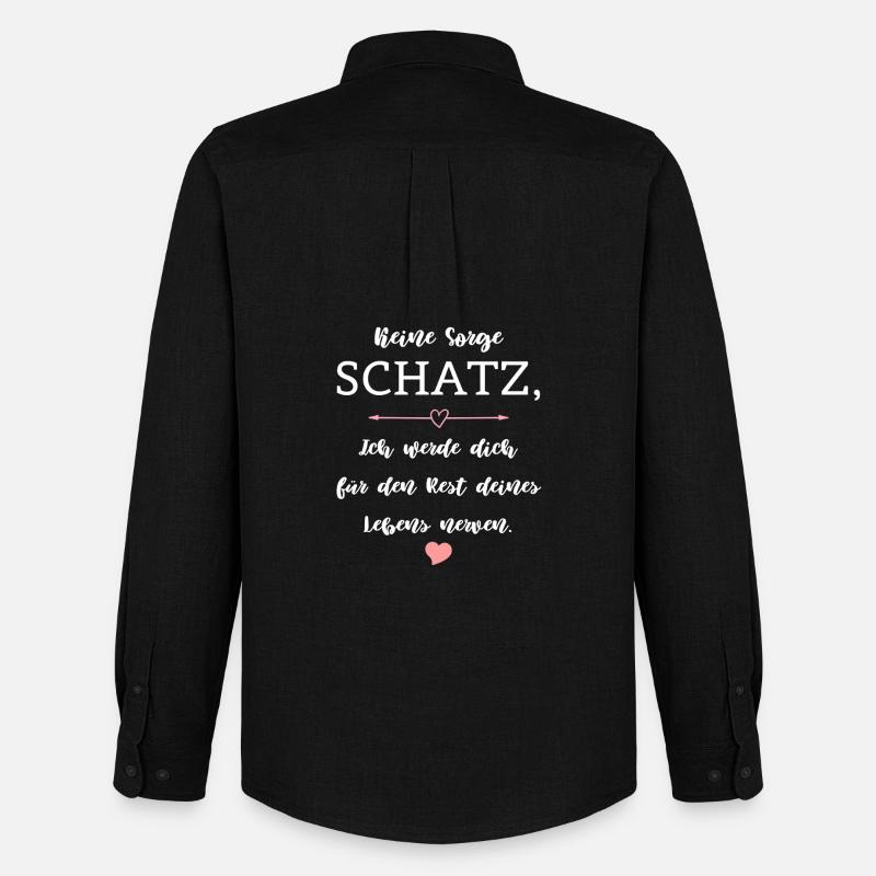 Humor Spruch Beziehung Ehe Partnerschaft - Männer Oxford Hemd von Stanley/Stella - Schwarz