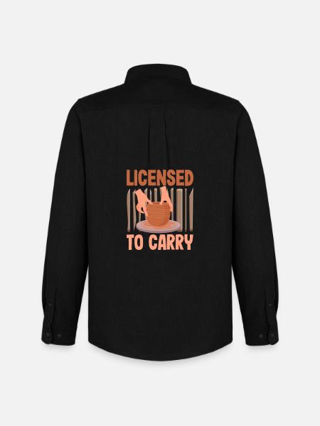 Licensed To Carry Töpferkunst-Liebe - Männer Oxford Hemd von Stanley/Stella - Schwarz