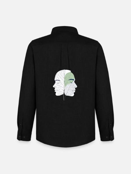 A mind rooted in nature - Men's Oxford Shirt by Stanley/Stella - black