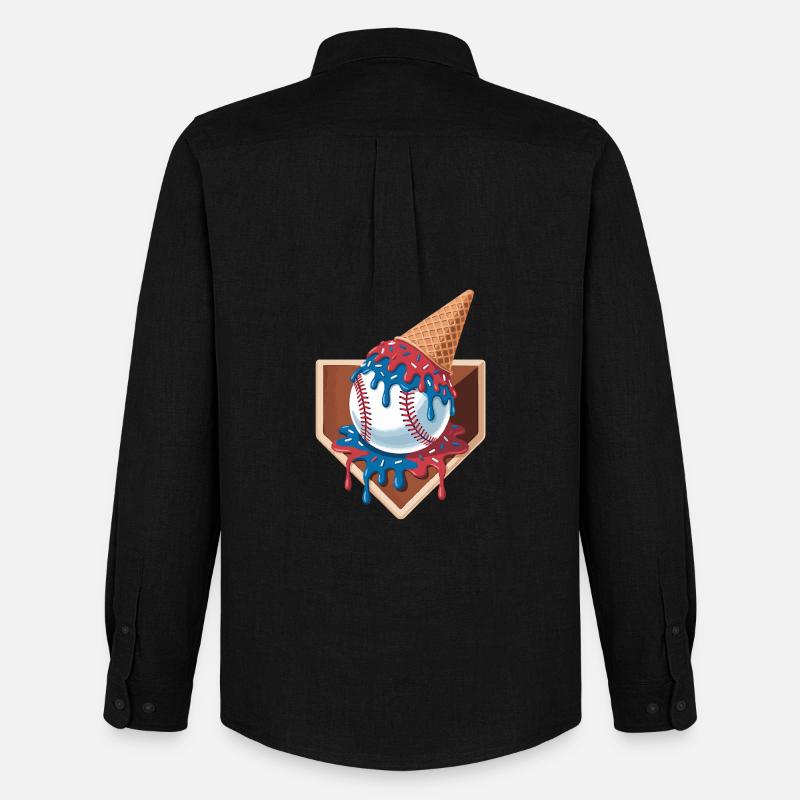 Baseball Player Humor Baseball - Männer Oxford Hemd von Stanley/Stella - Schwarz