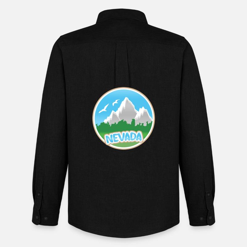 Nevada als Nevada - Männer Oxford Hemd von Stanley/Stella - Schwarz