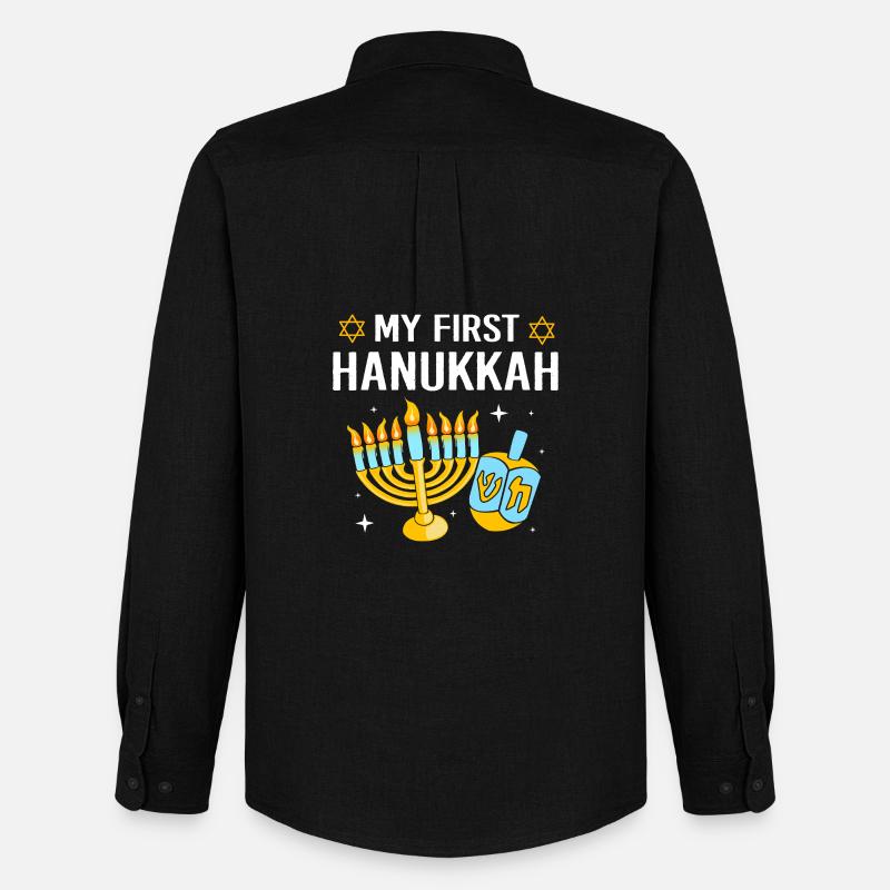 Hanoukka Hanoukka Hanoukka - Chemise Oxford homme Stanley/Stella - noir