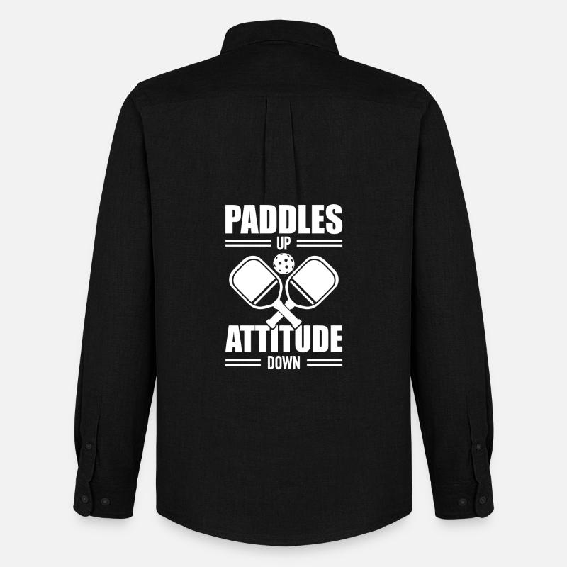 Paddleball Schläger Pickleball Geschenk - Männer Oxford Hemd von Stanley/Stella - Schwarz