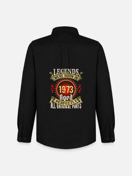 Legends Born in 1973 Aged Perfectly - Men's Oxford Shirt by Stanley/Stella - black