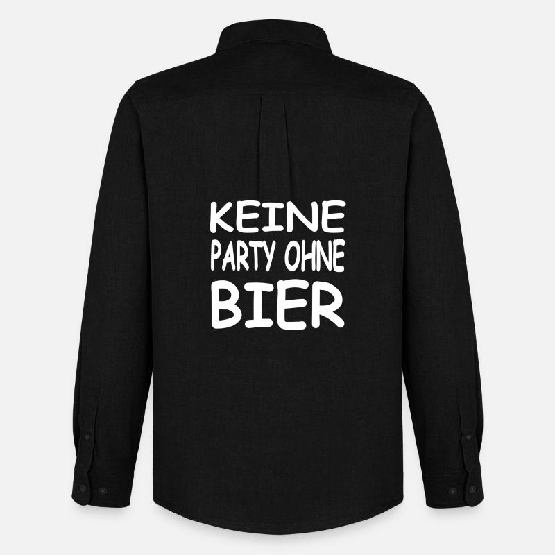 Bier - Männer Oxford Hemd von Stanley/Stella - Schwarz