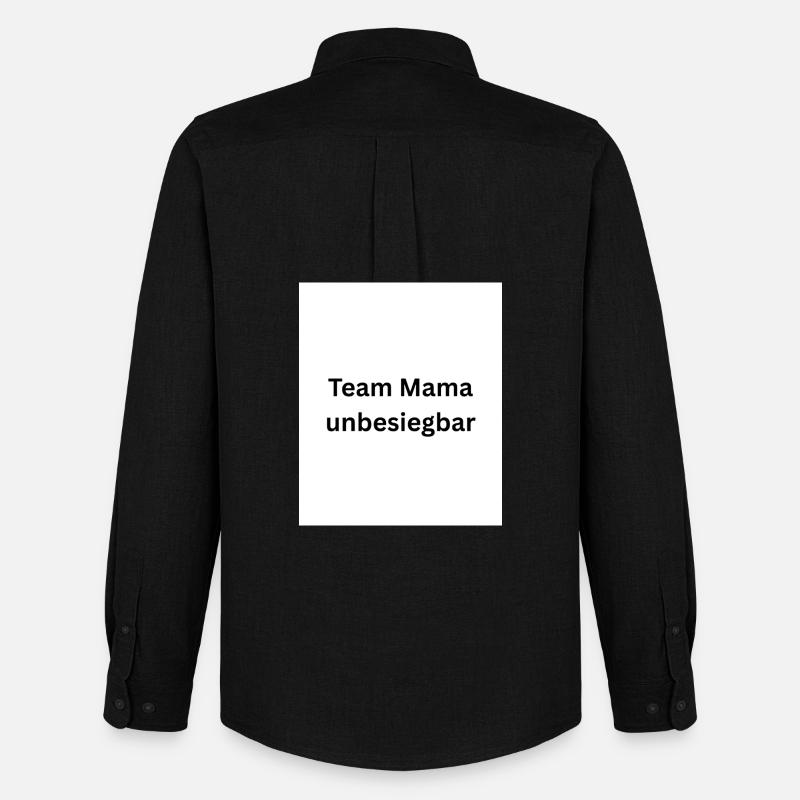 Team Mama Unbesiegbar - Männer Oxford Hemd von Stanley/Stella - Schwarz