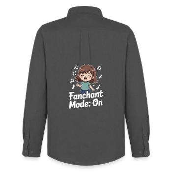 K-Pop Fanchant Korea Music - Men's Oxford Shirt by Stanley/Stella - anthracite - Back - AI Model Male 185 dark (185cm)