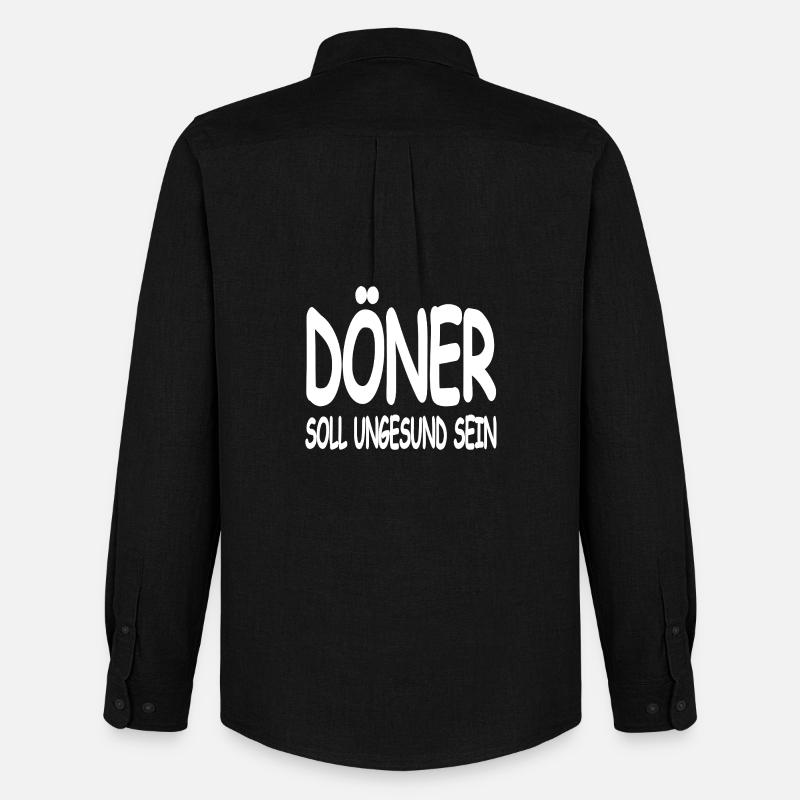 Döner - Männer Oxford Hemd von Stanley/Stella - Schwarz