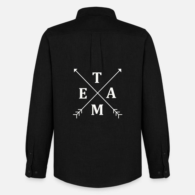 Team Cross  - Männer Oxford Hemd von Stanley/Stella - Schwarz