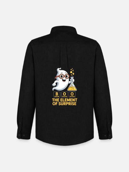 Halloween Chemie Laboratorium Humor - Stanley/Stella Oxford Heren overhemd - zwart