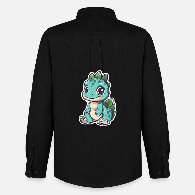 Dinosaurier - Männer Oxford Hemd von Stanley/Stella - Schwarz