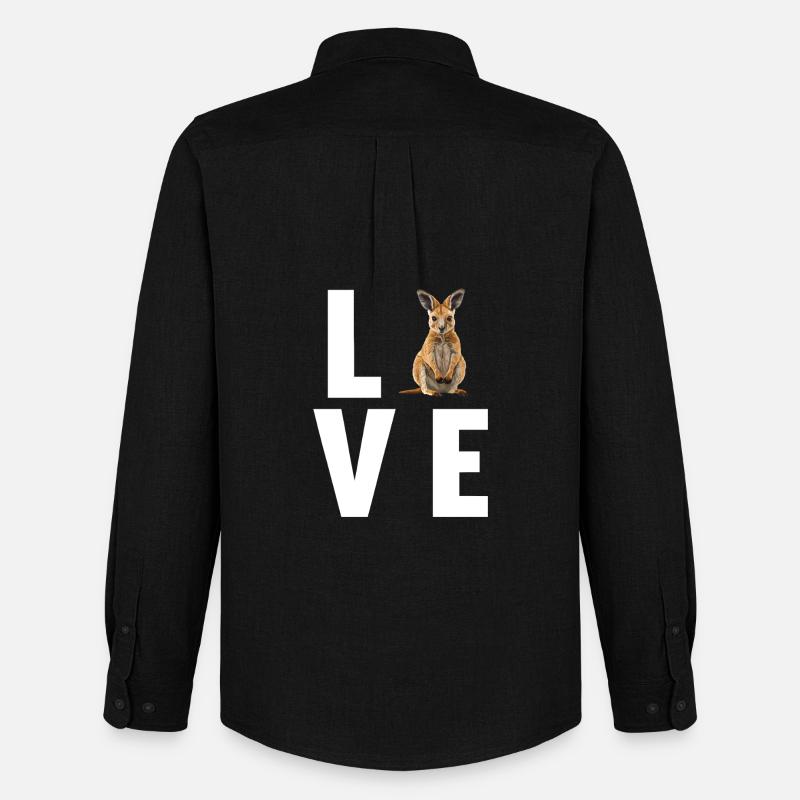 Wallabys Wallaby - Männer Oxford Hemd von Stanley/Stella - Schwarz