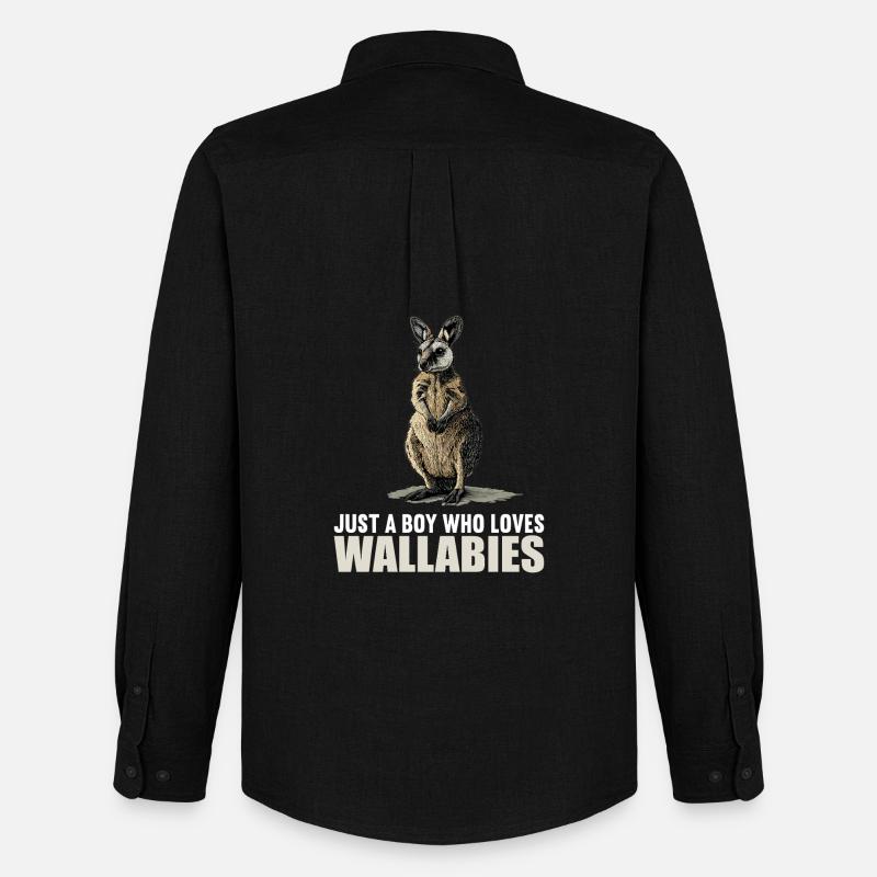 Wallabys Wallaby - Männer Oxford Hemd von Stanley/Stella - Schwarz