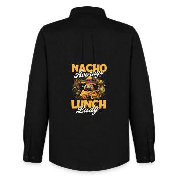 Nacho Déjeuner Moyen Dame Tacos Drôle - Chemise Oxford homme Stanley/Stella - noir - Dos - AI Model Male 185 dark (185cm)