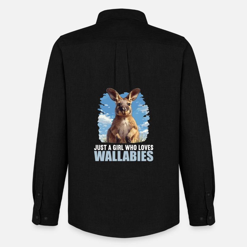 Wallabys Wallaby - Männer Oxford Hemd von Stanley/Stella - Schwarz