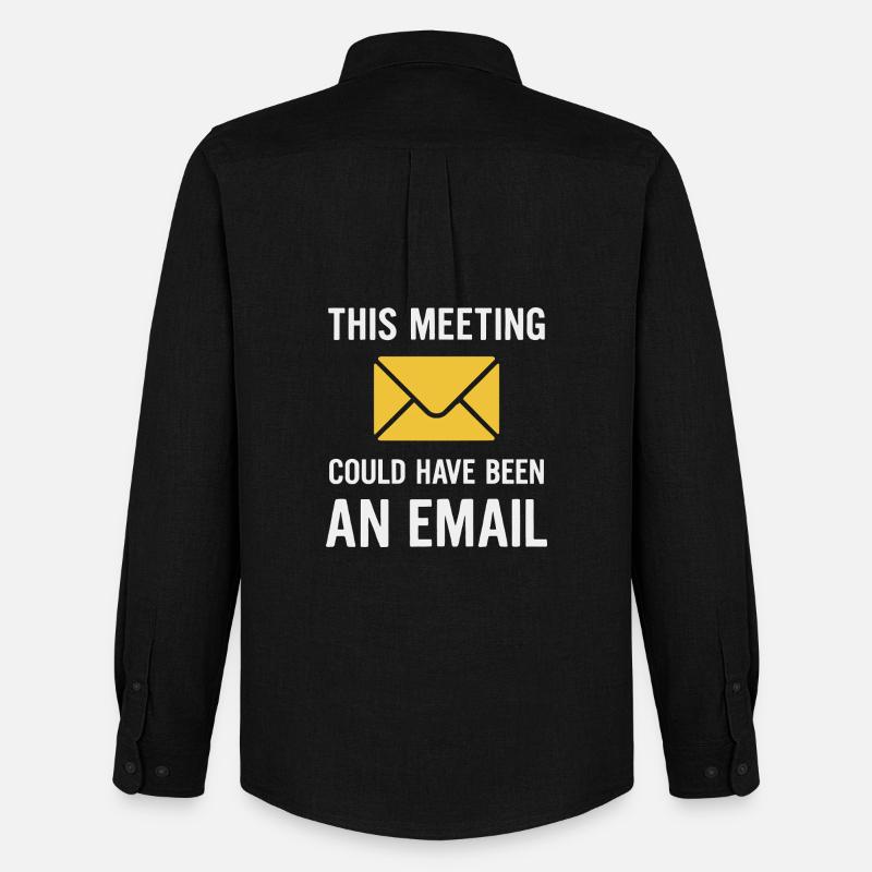 Meeting oder E-Mail - Männer Oxford Hemd von Stanley/Stella - Schwarz